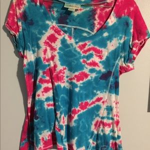 Custom tie dye fitted tee